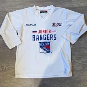 Junior Rangers Kids White Hockey Jersey